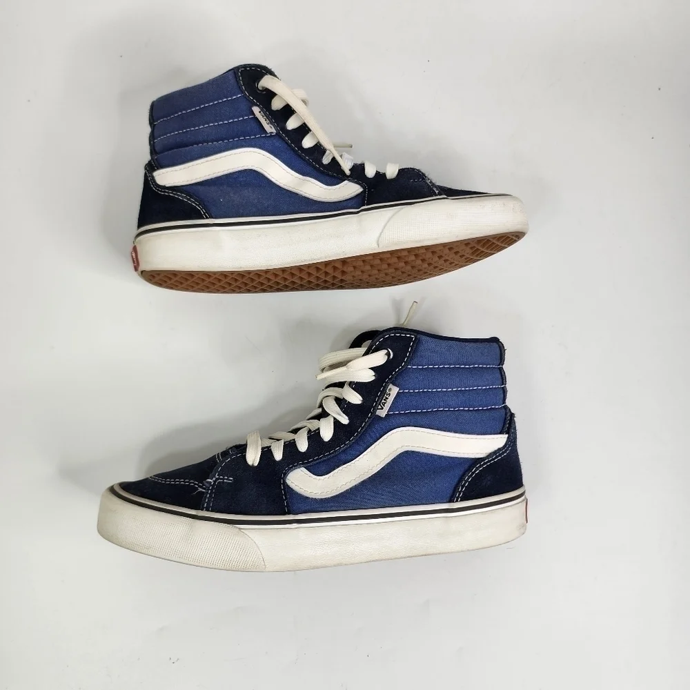 Vans Off The Wall Filmore Hi Top Sneakers Size M 7 W 8.5 Blue 721356 Shoes